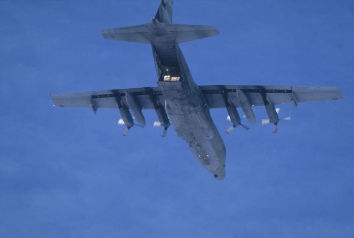 C-130 ready for dumping the expedition gear.