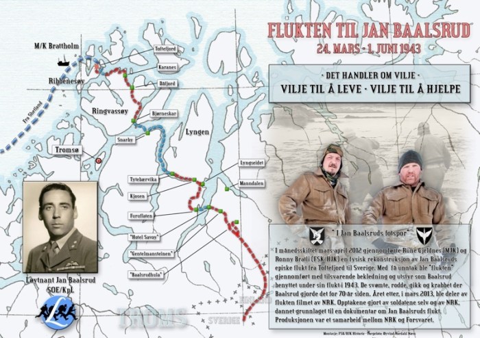 Thomas Adam graphical description of the Jan Baalsrud escape.