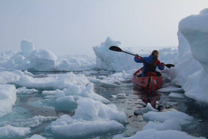 Slow going through uncertain ice-water. 