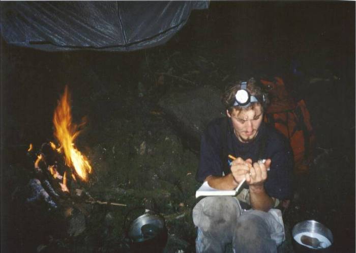 Rune is taking the notes of todays happenings. 