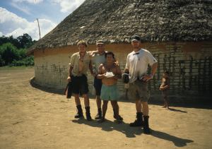 VISITING A NATIVE VILLAGE.