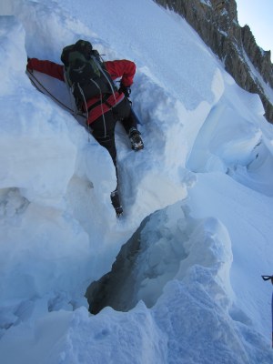 David on way up Mt.Blance