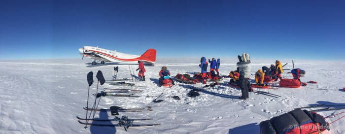 The beginning. Basler take of with Jim and Will, and we off on ski.