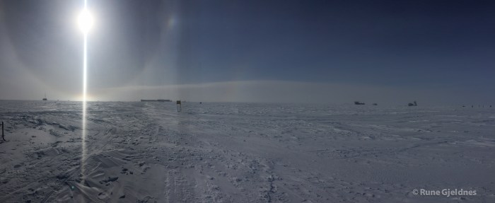 South Pole station area in distance. 