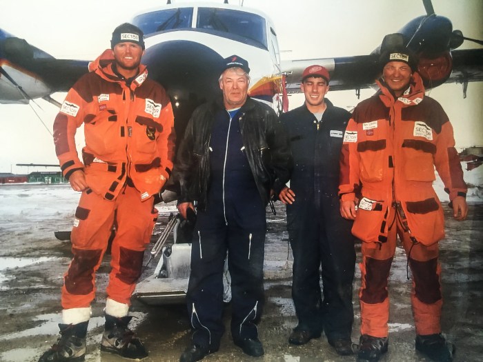Picked up and back in Resolute Bay. With the legendary pilot Carl, First Air.
