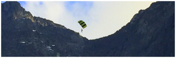 Flying down alongside Trollveggen is an nice experience