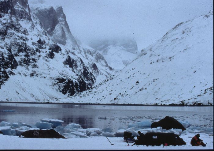 One of the camp spot´s in the fjord system South Greenland.